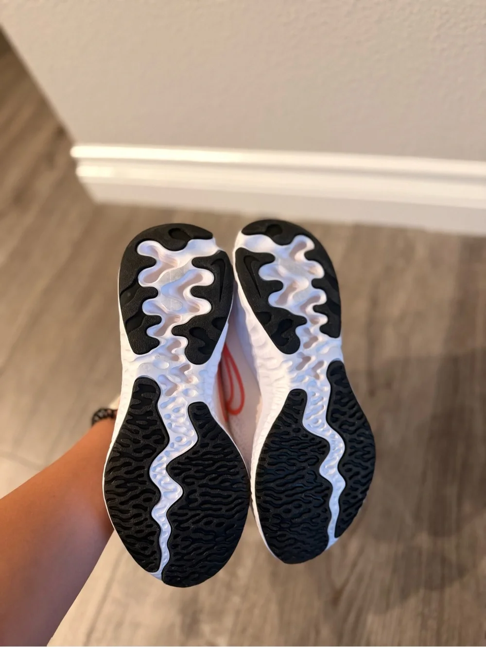 Women’s Nike White Sneakers with Orange Accents